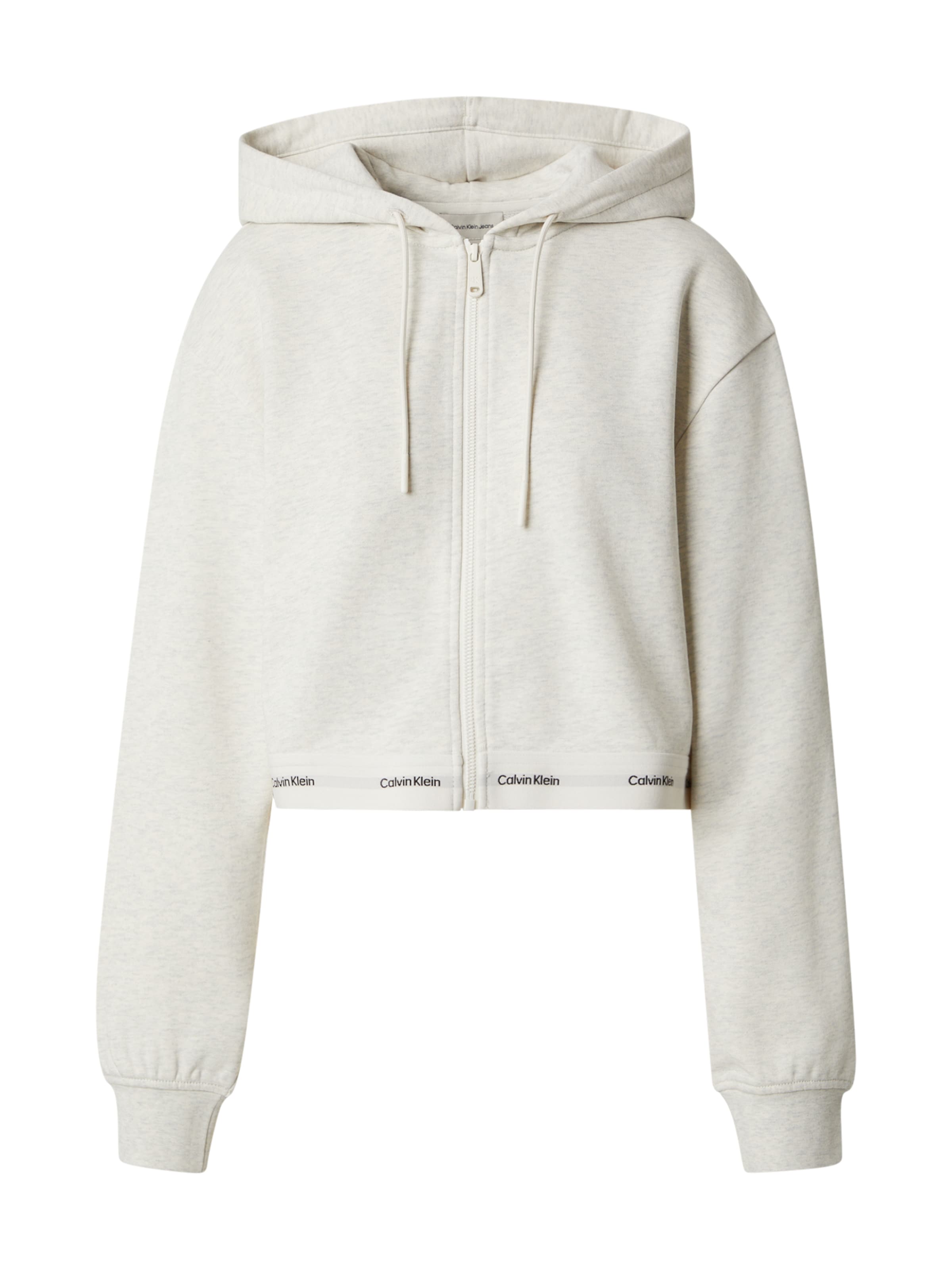 Calvin Klein Jeans Кофта на молнии в Бежевый: спереди