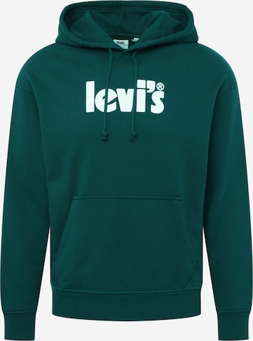 LEVI'S ® Regular fit Tréning póló 'Relaxed Graphic Hoodie' - zöld: elől