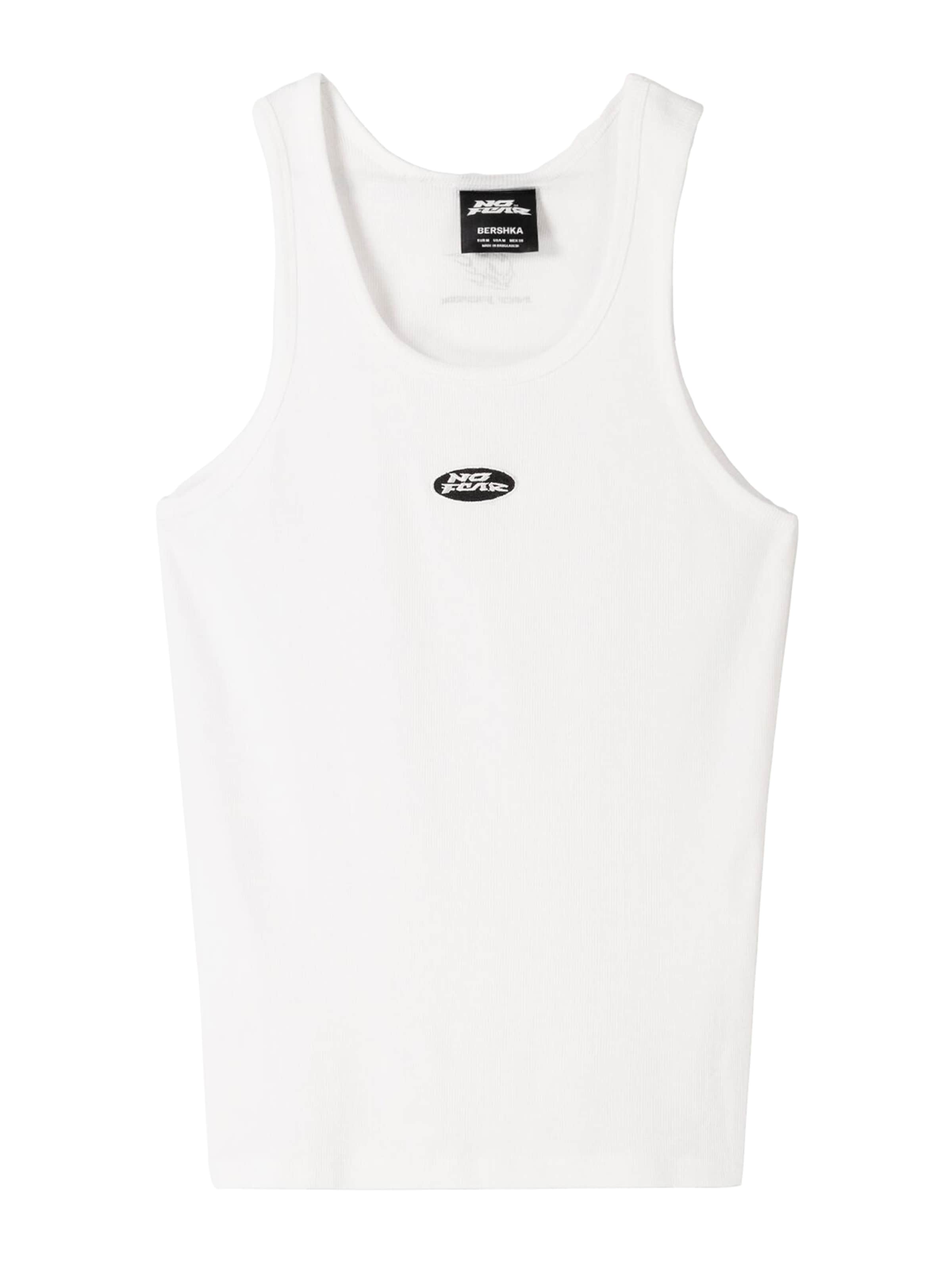 Bershka Shirt in White: front