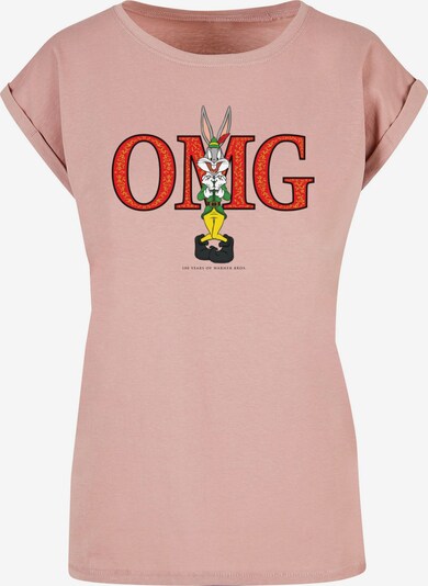 ABSOLUTE CULT T-shirt 'WB 100 Bugs Bunny - Buddy Elf Costume' en jaune / rose ancienne / rouge / noir, Vue avec produit