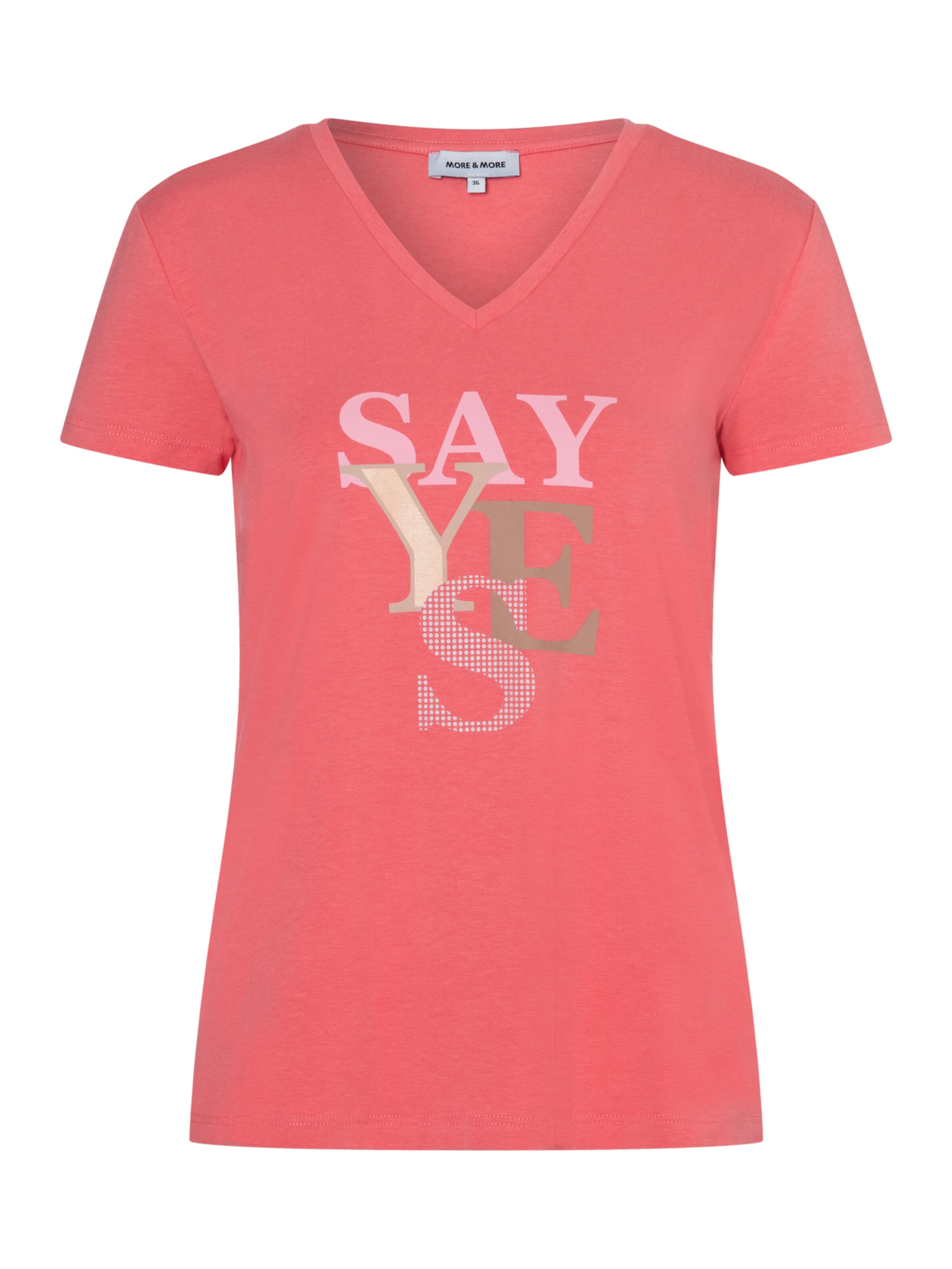 MORE & MORE Shirt in XS in Dark beige / Light purple / Light red, Item view