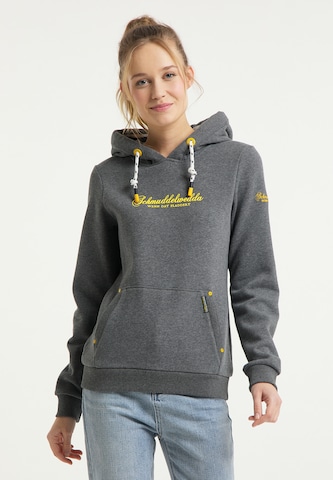 Sweat-shirt Schmuddelwedda en gris : devant