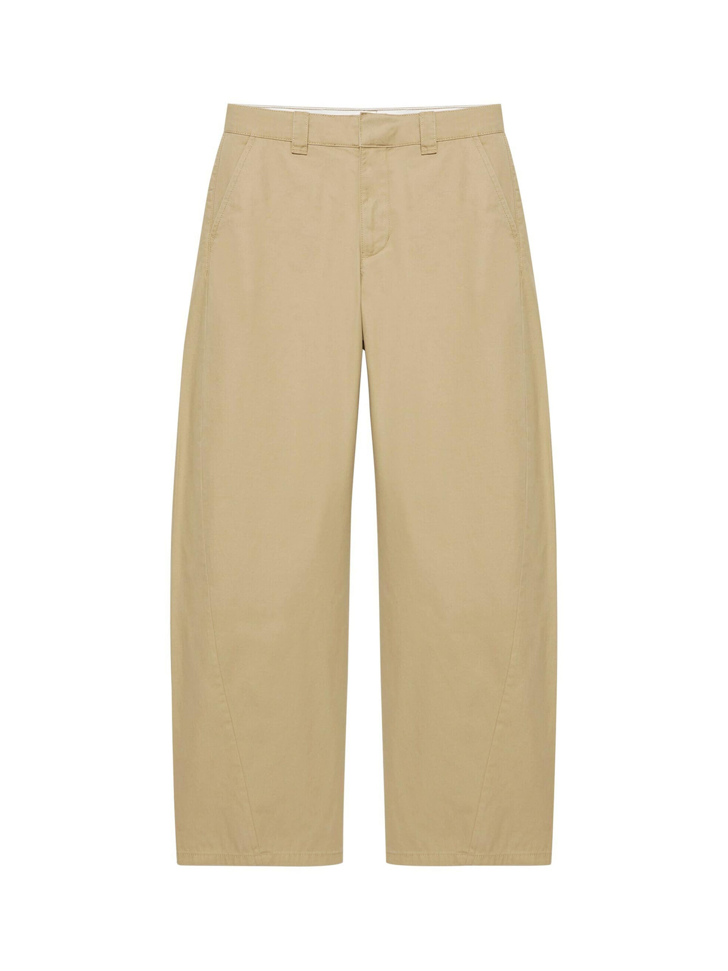 Barrel Pantaloni eleganți de la Pull&Bear pe bej: față