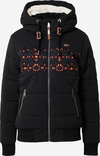 Ragwear Tehnička jakna 'NUGGYS' u crno plava / narančasta / burgund / crna, Pregled proizvoda