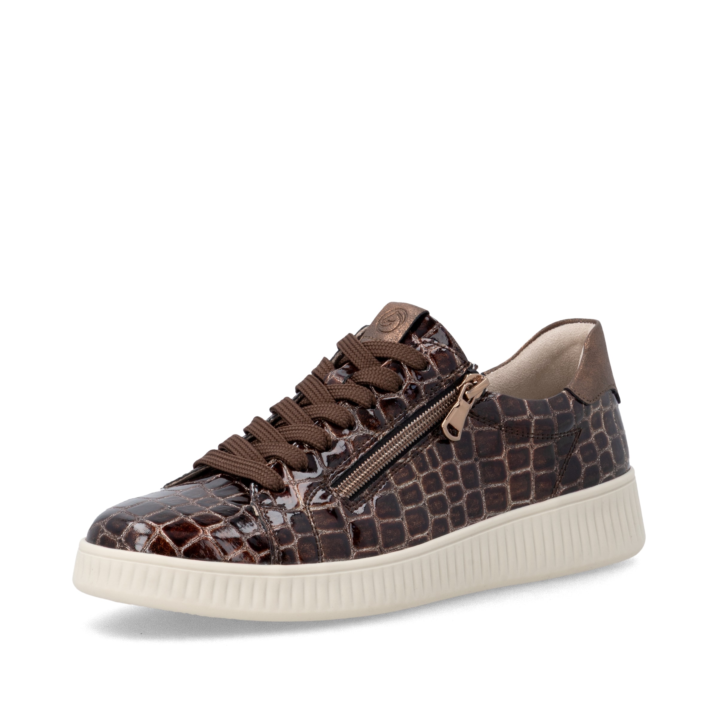 Baskets basses REMONTE en marron : devant