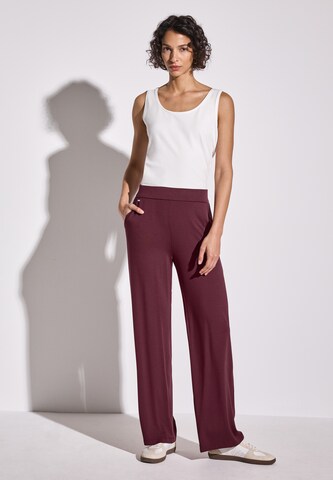 STREET ONE Wide leg Pants 'Emee' in Red