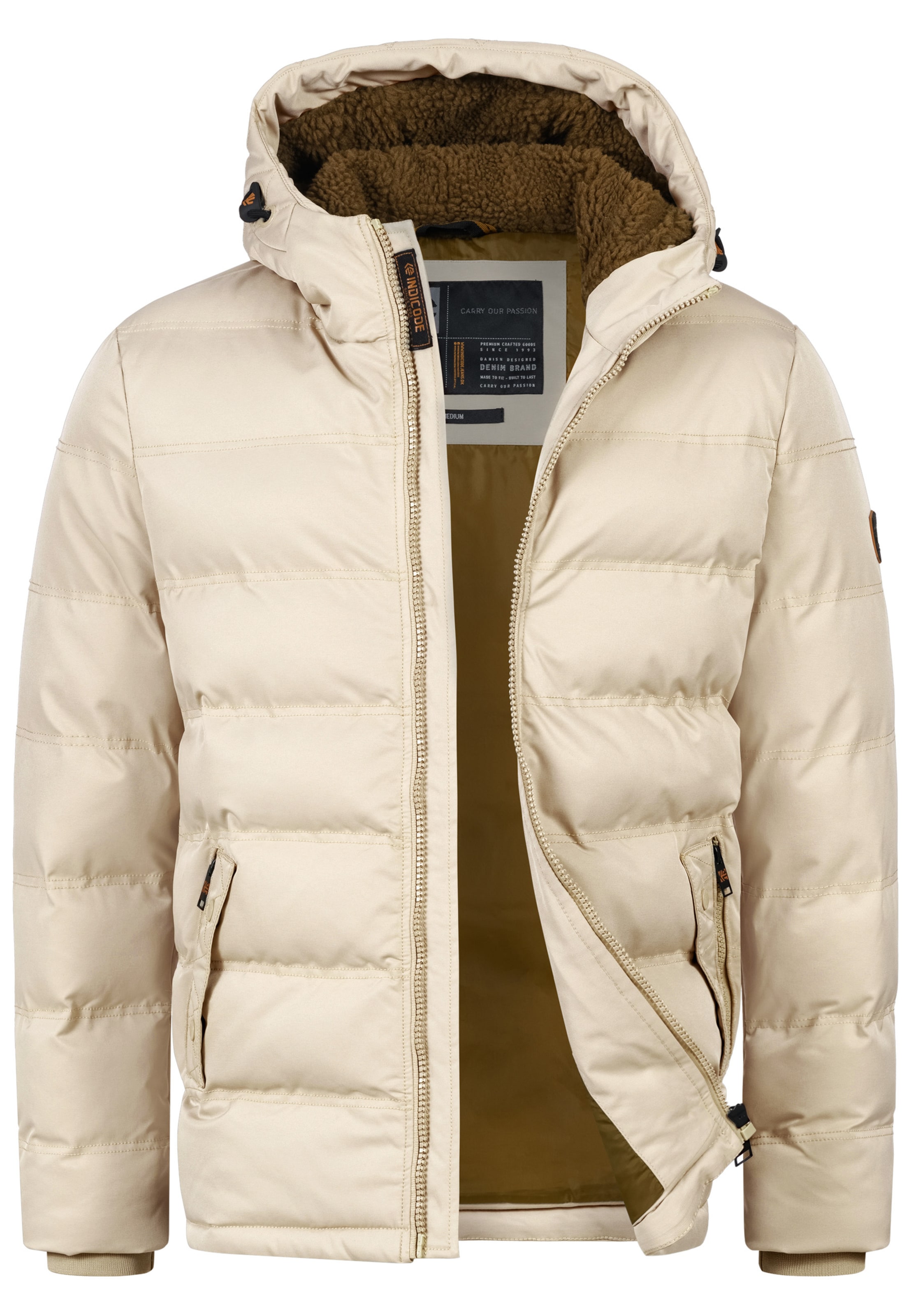 INDICODE JEANS Jacke ' Nemos ' in Beige: Vorderseite