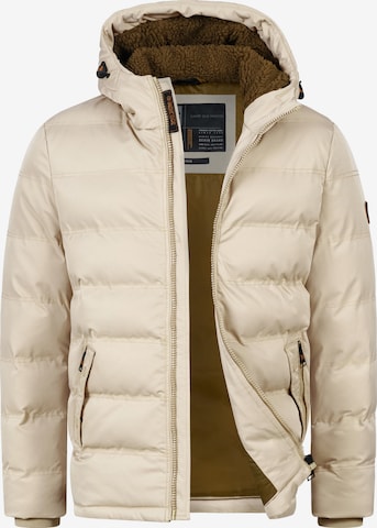 INDICODE JEANS Winter jacket ' Nemos ' in Beige: front
