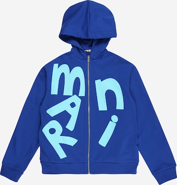 Marni Zip-Up Hoodie in Blue: front