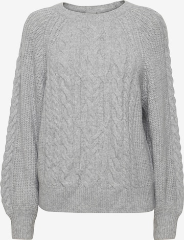 ICHI Sweater in Grey: front