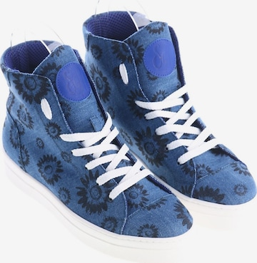 Giancarlo Paoli Hightop Sneakers in 38 in Blue: front
