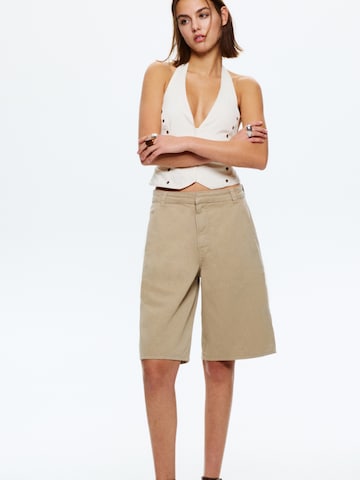 Pull&Bear Широка кройка Панталон Chino в бежово