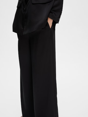 SELECTED FEMME Wide leg Pants 'Tasja' in Black