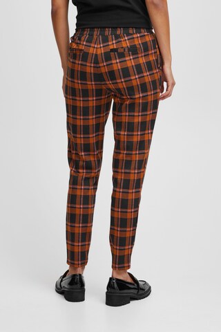 ICHI Regular Chino Pants 'Kate' in Orange