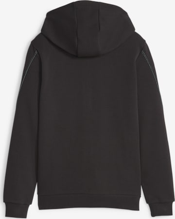 PUMA Athletic Zip-Up Hoodie 'Petronas' in Black