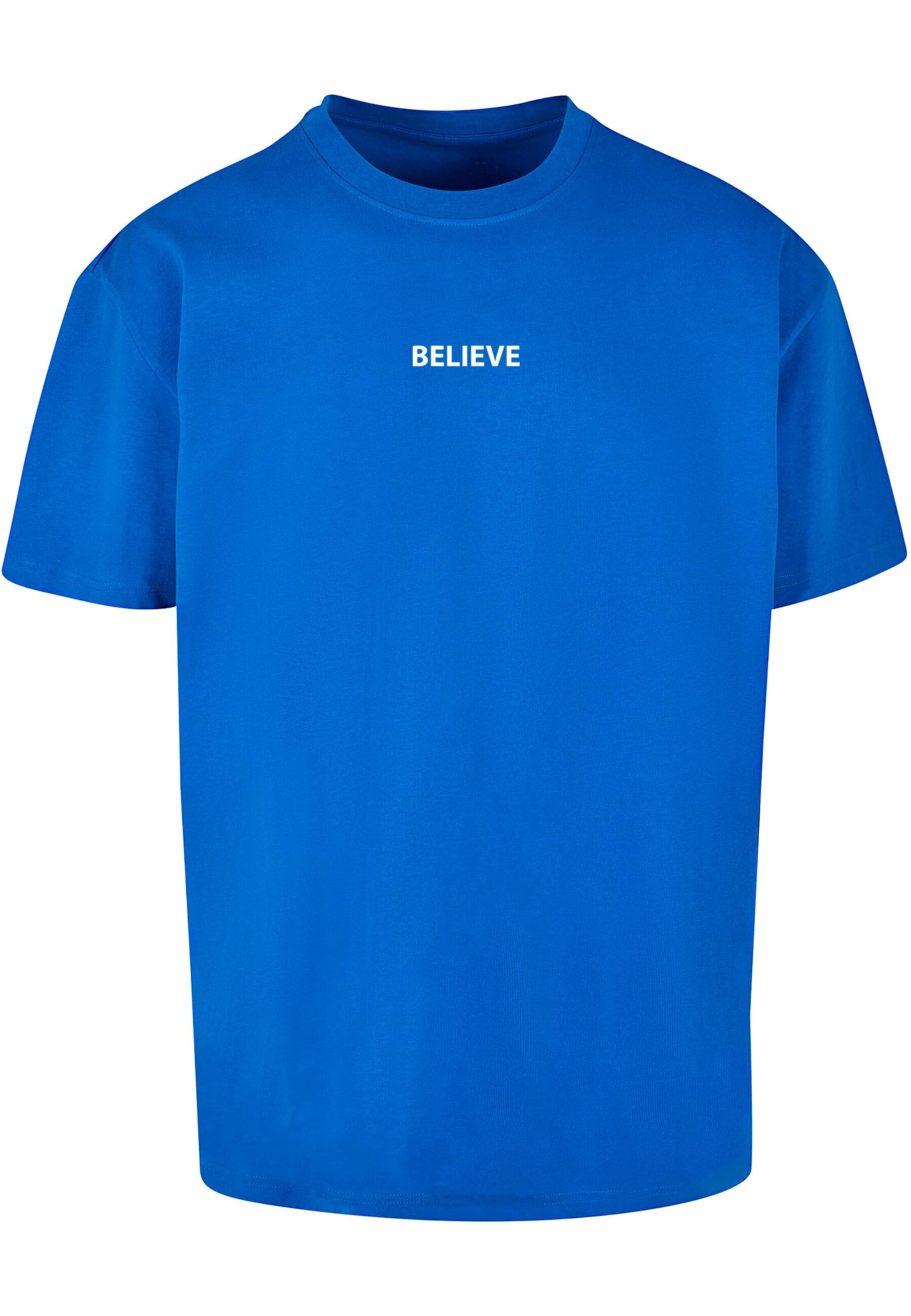 T-Shirt 'Believe Front' Merchcode en bleu : devant