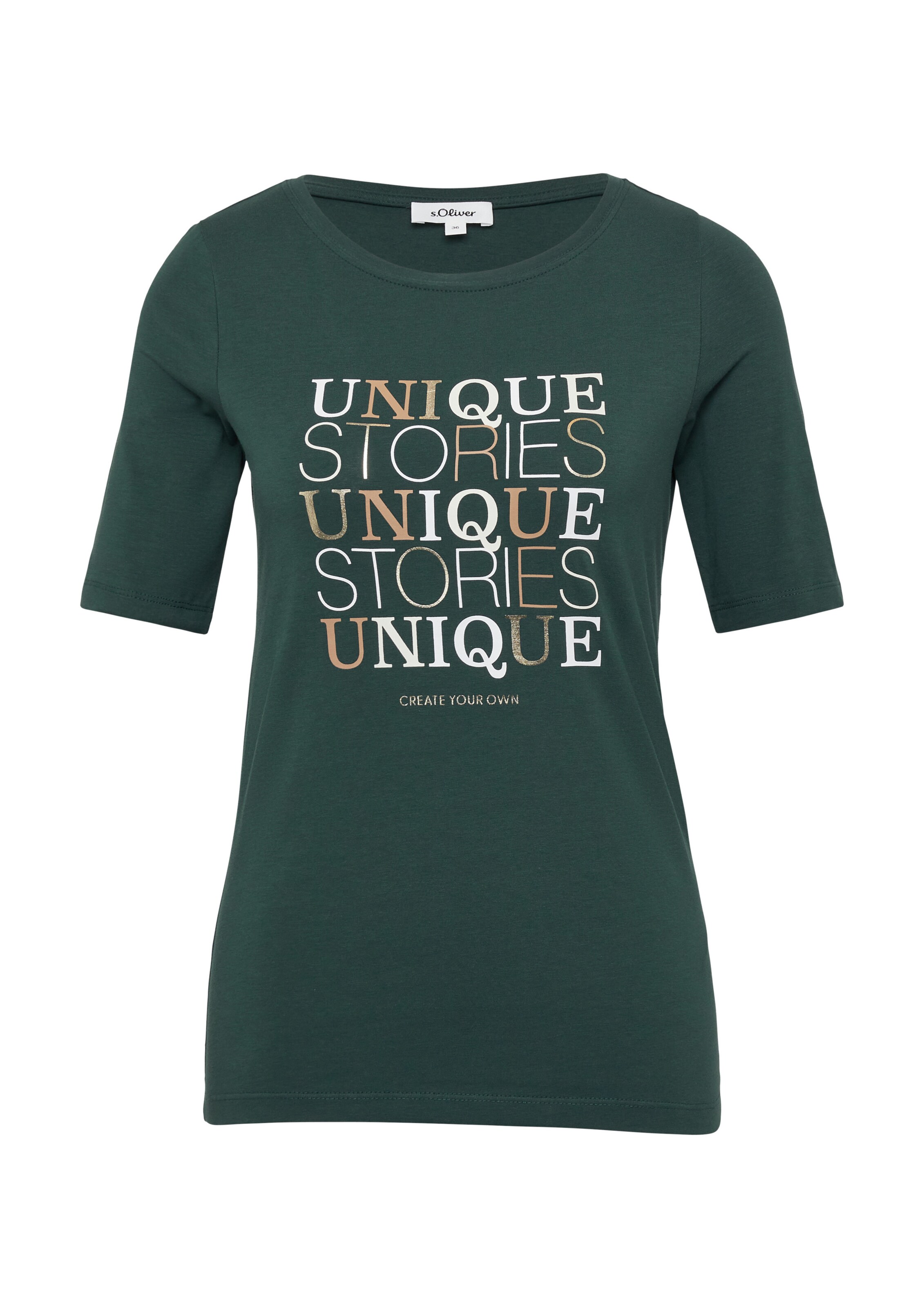 T-shirt s.Oliver en vert : devant