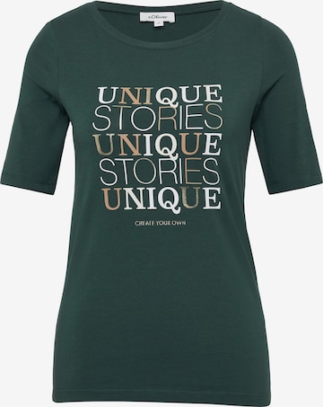 T-shirt s.Oliver en vert : devant