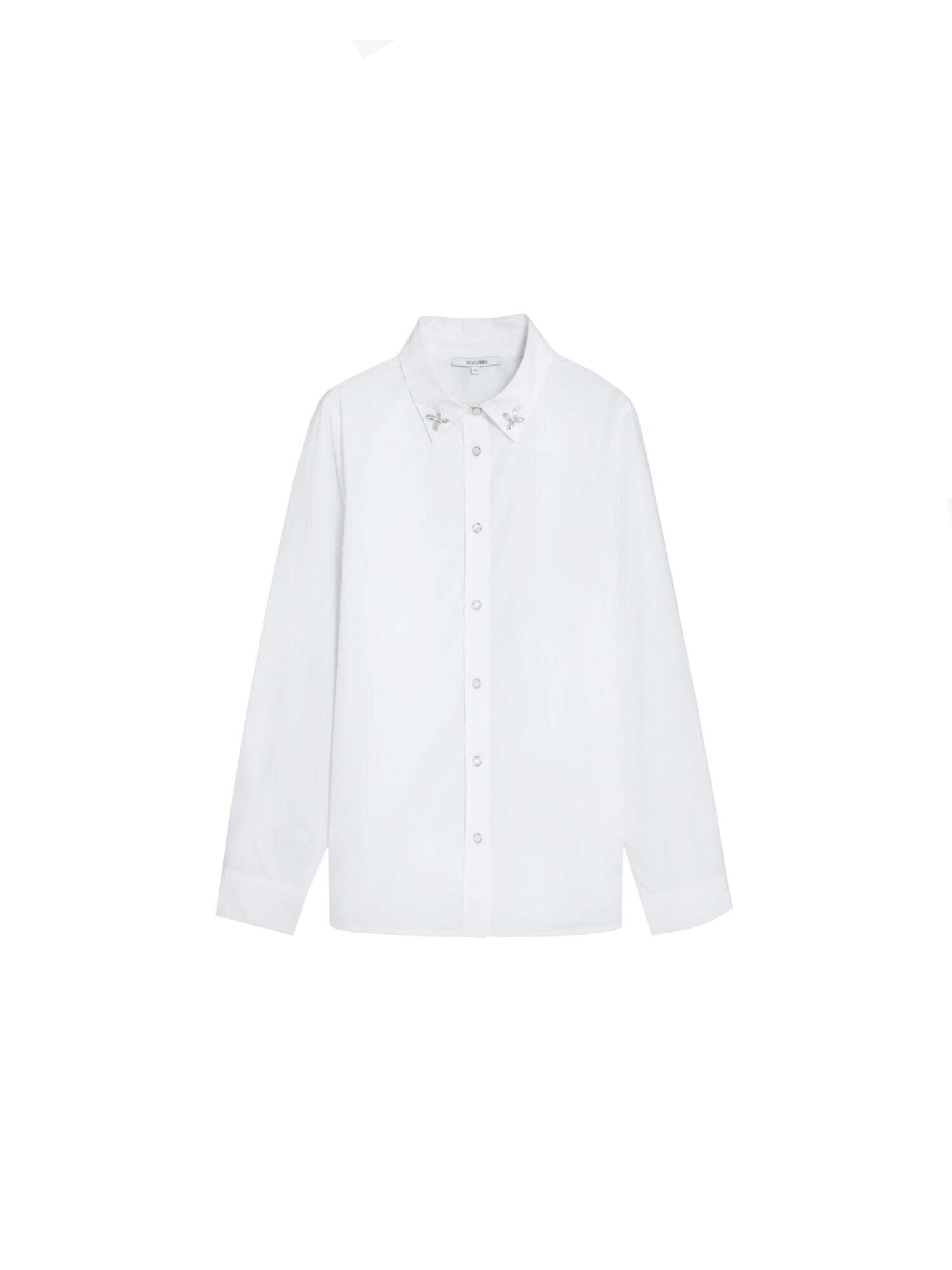 Tricou de la Scalpers pe alb: față