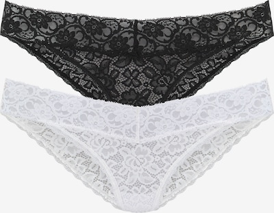 LASCANA Slip en noir / blanc, Vue avec produit