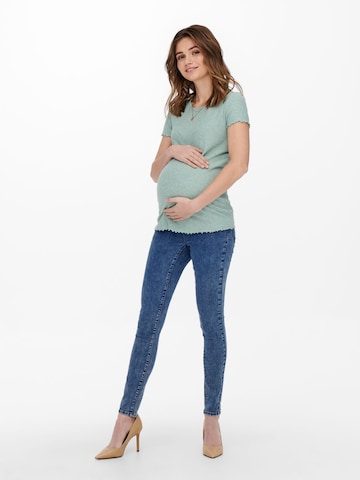 Only Maternity Skinny Jeggings 'Rain' in Blau