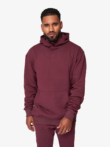 Fortex Fitness Sweater 'Essential Oversized Hoodie' in Purple: front