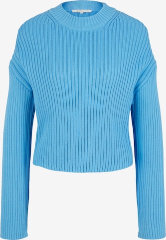 TOM TAILOR DENIM Sweter w kolorze niebieski: przód