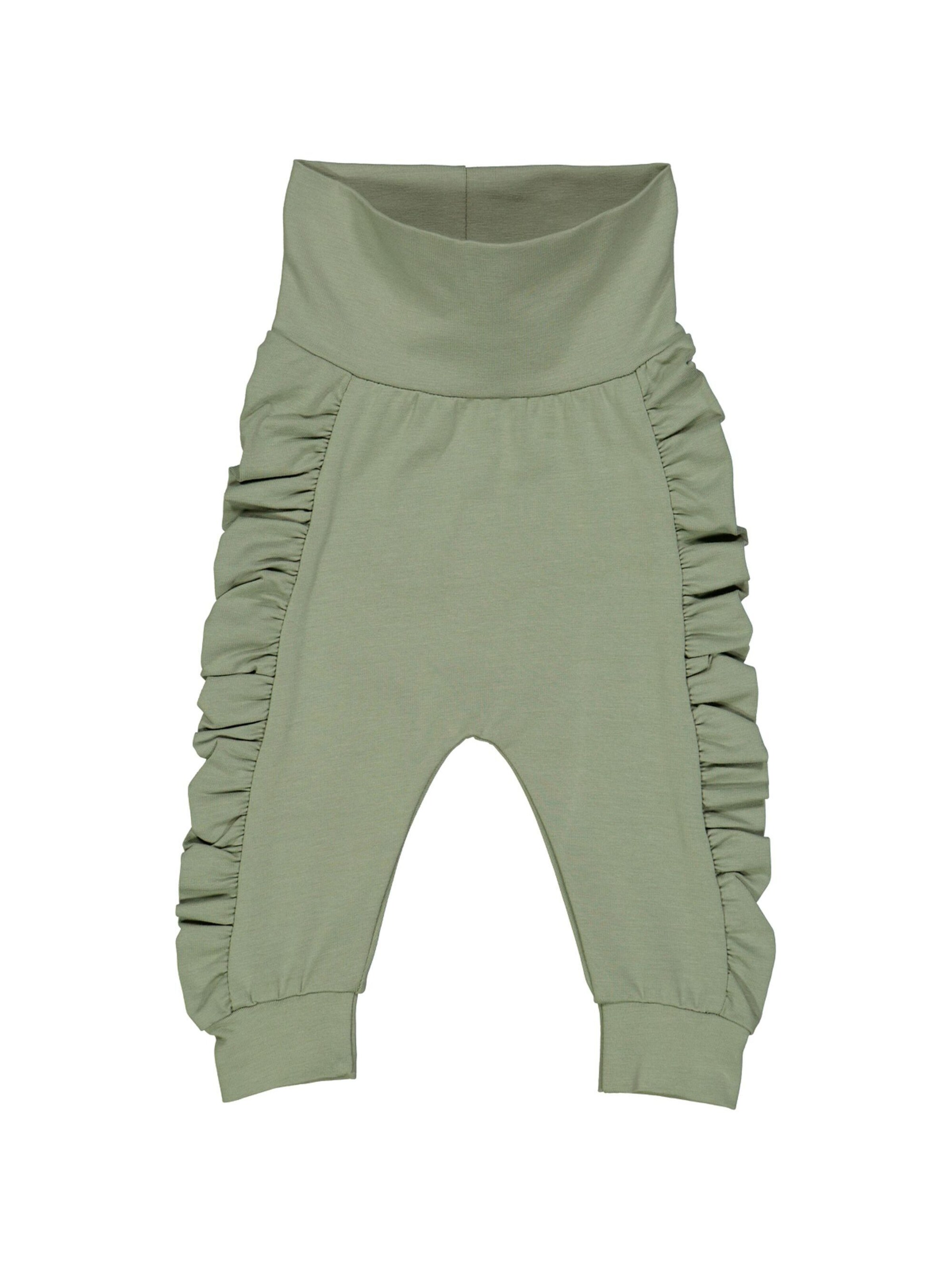 Effilé Pantalon Müsli by GREEN COTTON en vert : devant
