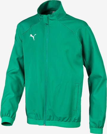 PUMA Athletic Jacket in Green: front