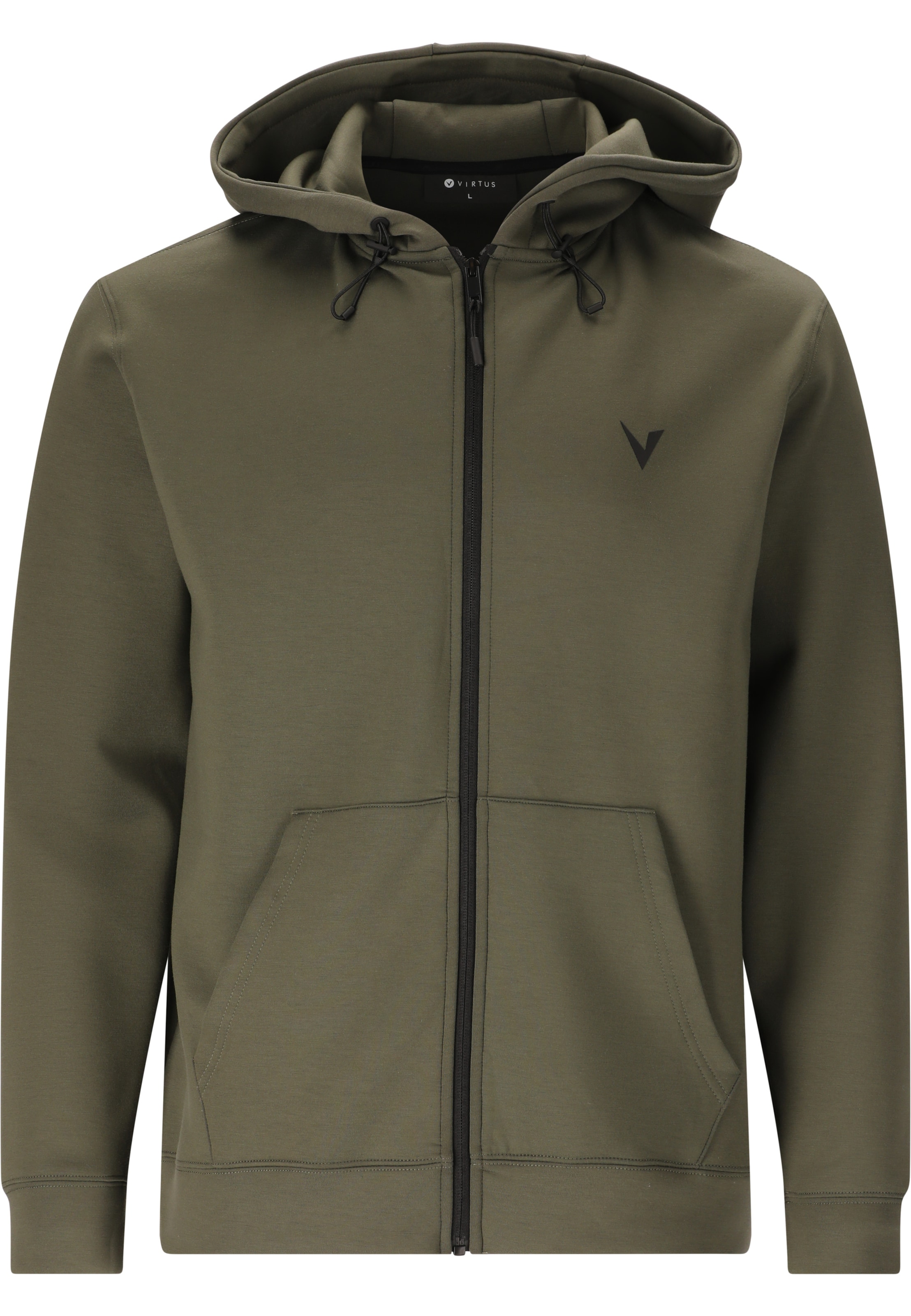 Virtus Sweatjacke 'Taro' in Grün: Vorderseite