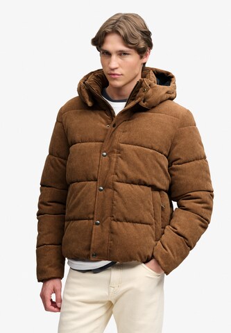 Superdry & Co Winter jacket 'Premium' in Brown: front