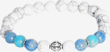 Braccialetto 'Zen Handmade Sterling Silver Bracelet With White Howlite & Angelite' di Addicted2 in blu: frontale