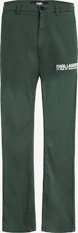 regular Pantaloni chino di Karl Lagerfeld in verde: frontale