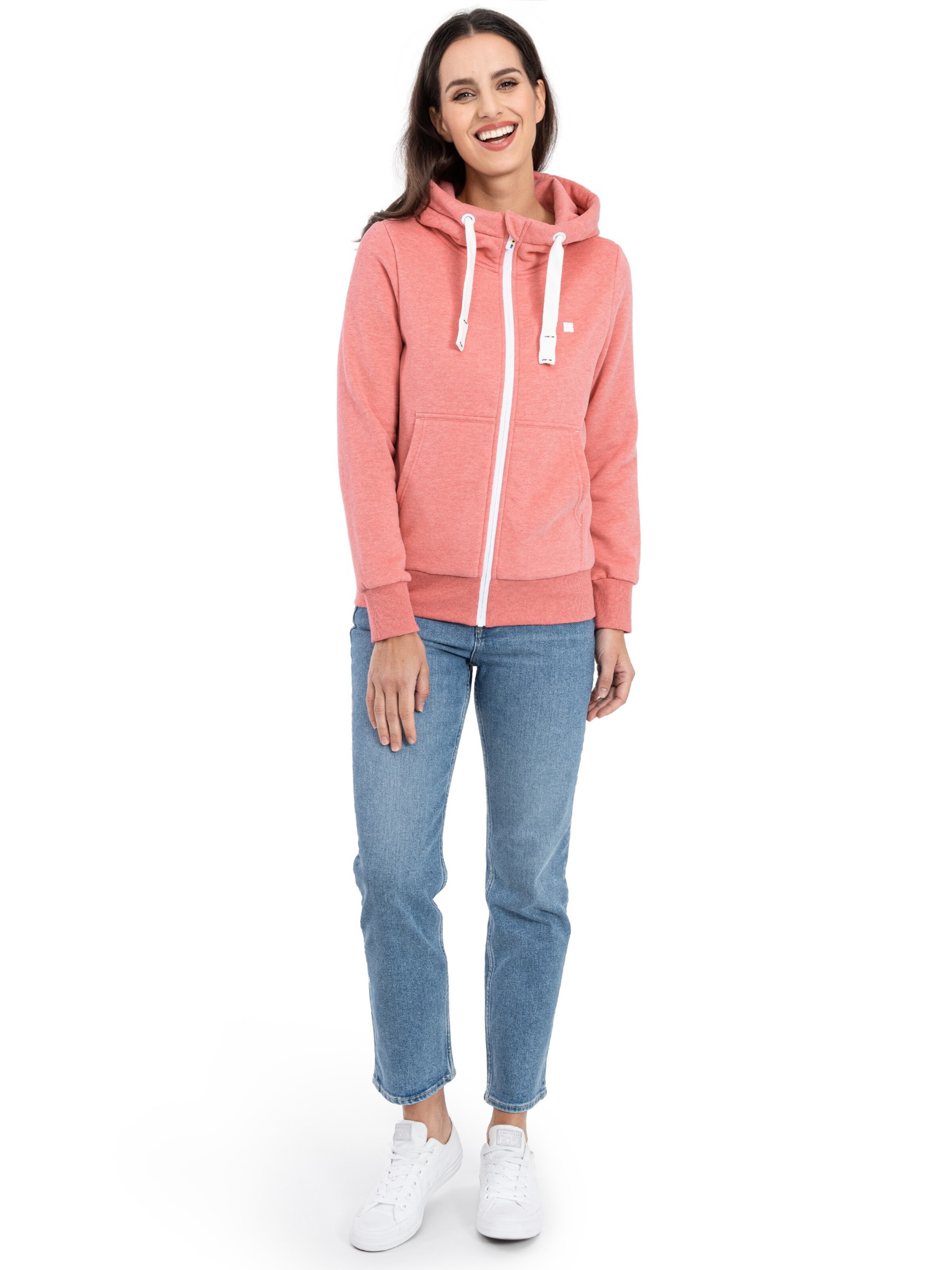 deproc Sweatjacke 'FinjaCMYK II'‌‌‌ in Pink