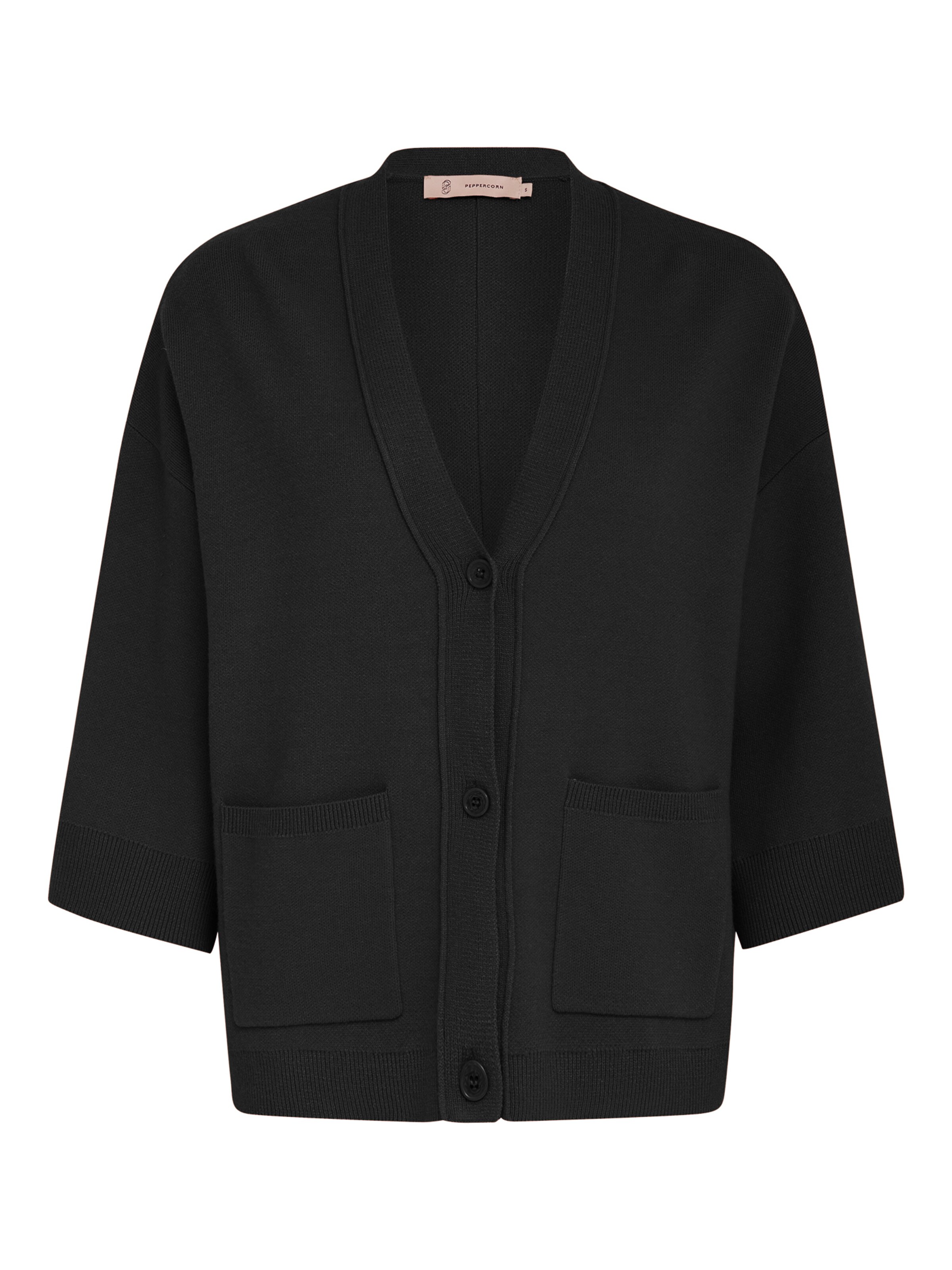 Peppercorn Cardigan 'Rosalia' i sort: forside