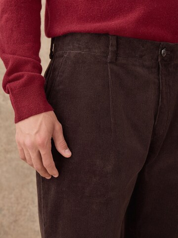 Next Loosefit Bandplooibroek in Bruin