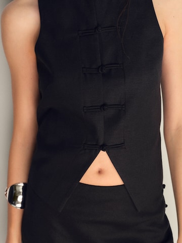 MANGO Suit vest 'LAGUNA' in Black