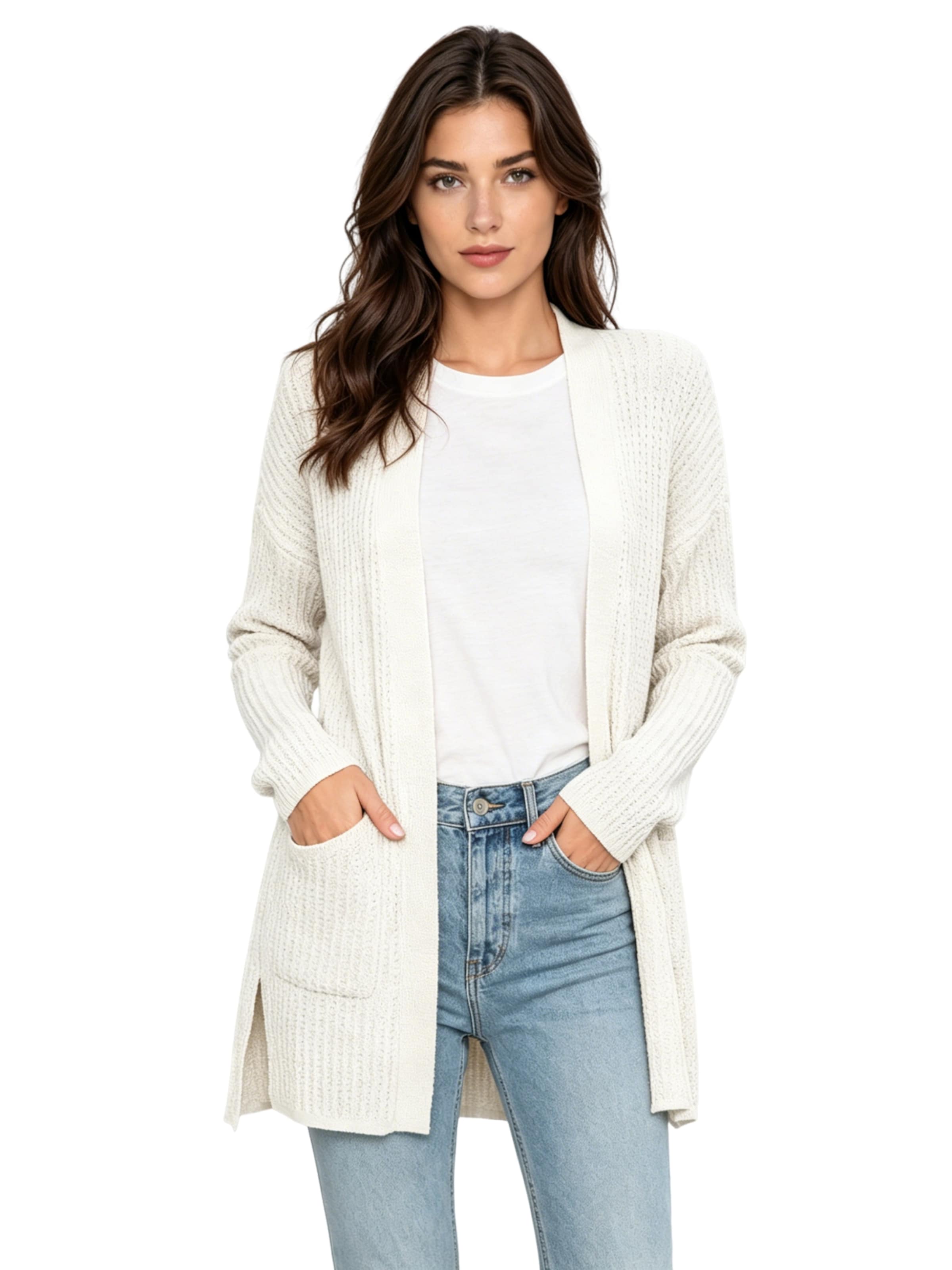KoJooin Strickjacke‌‌‌ in Beige: Vorderseite