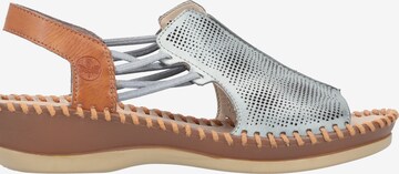 Rieker Strap Sandals '61359' in Silver