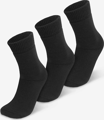 Polar Husky Socks in Black: front