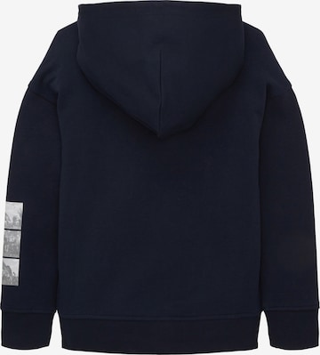 TOM TAILOR Zip-Up Hoodie in Blue