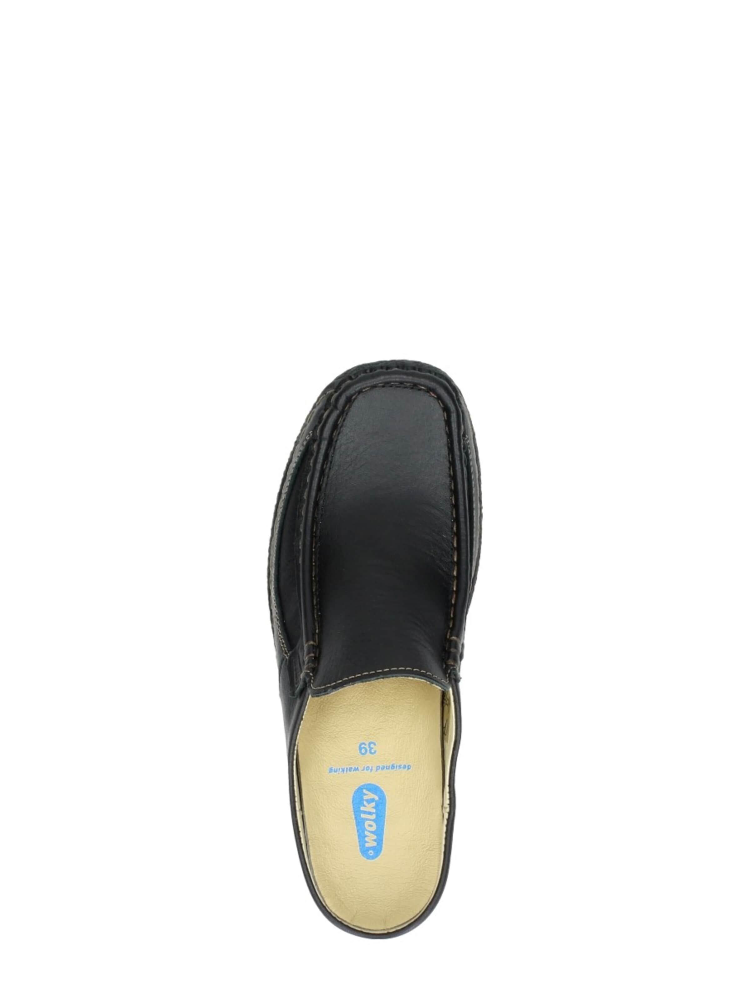 Wolky Huisschoenen 'Roll Slide' in Zwart