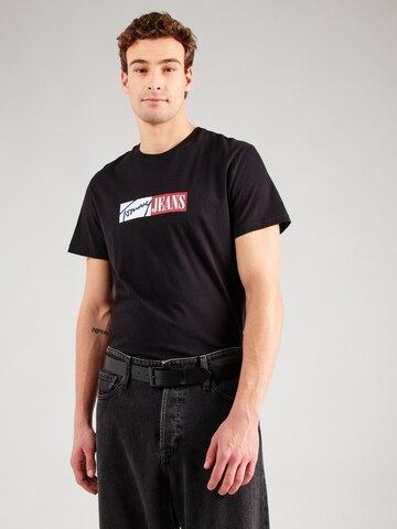 Tommy Jeans T-Shirt in Schwarz: Vorderseite
