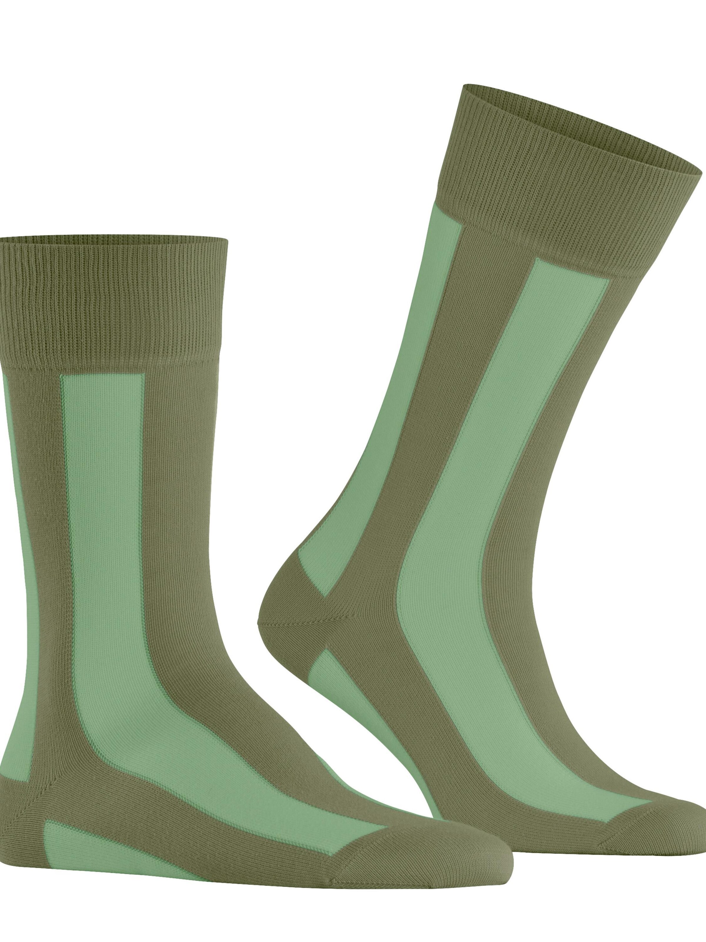 BURLINGTON Socks 'Retro Lines' in Green