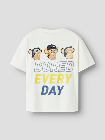 NAME IT - Camiseta 'Bored Ape' en blanco