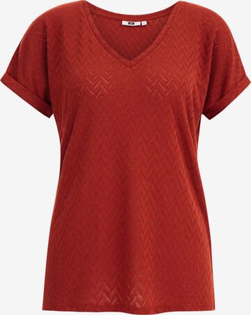 T-shirt WE Fashion en marron : devant