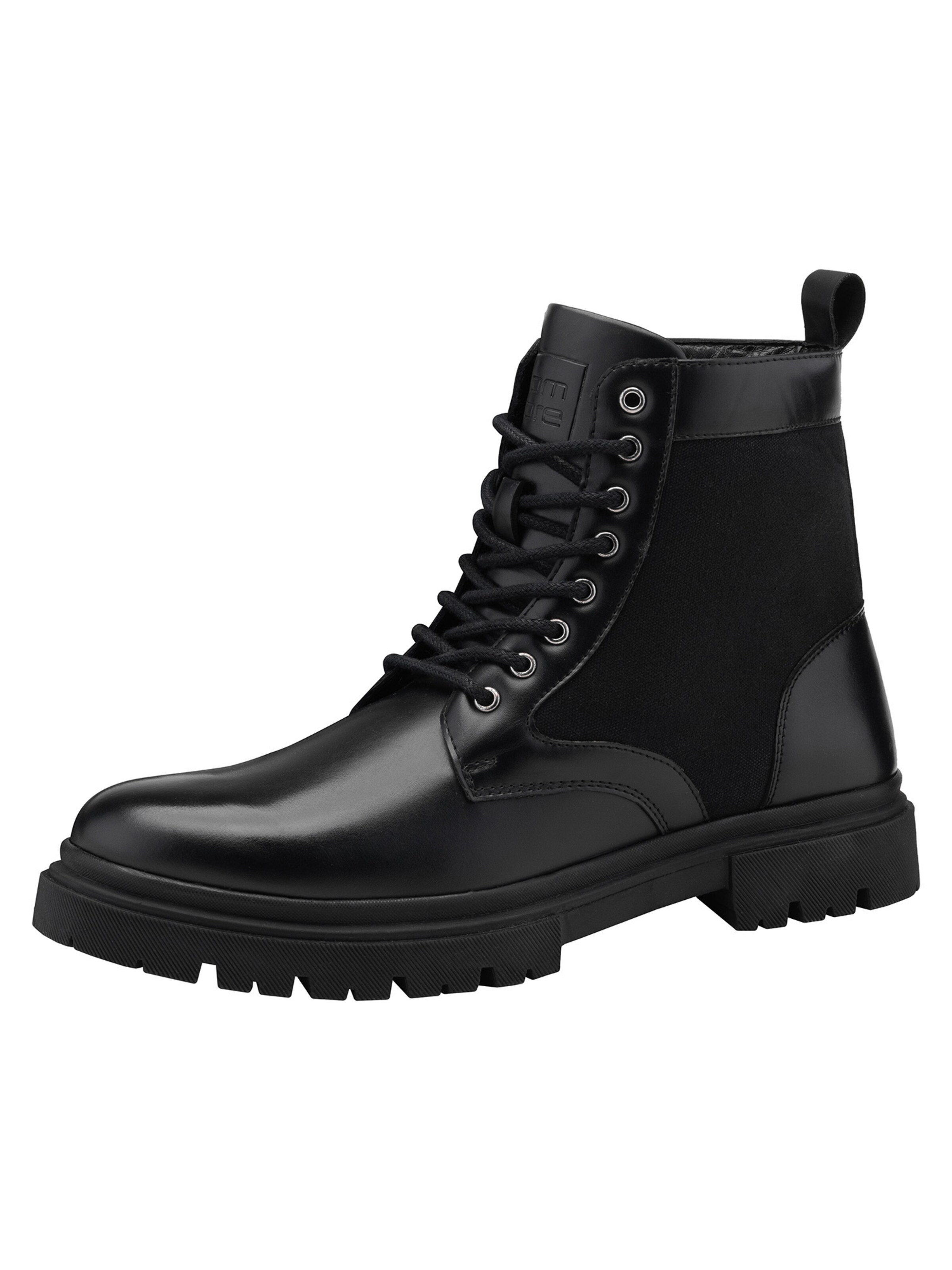 Bottines à lacets 'Fobo-0174' Ombre en noir : devant