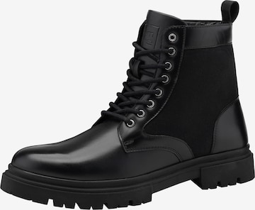 Ombre Veterboots 'Fobo-0174' in Zwart: voorkant