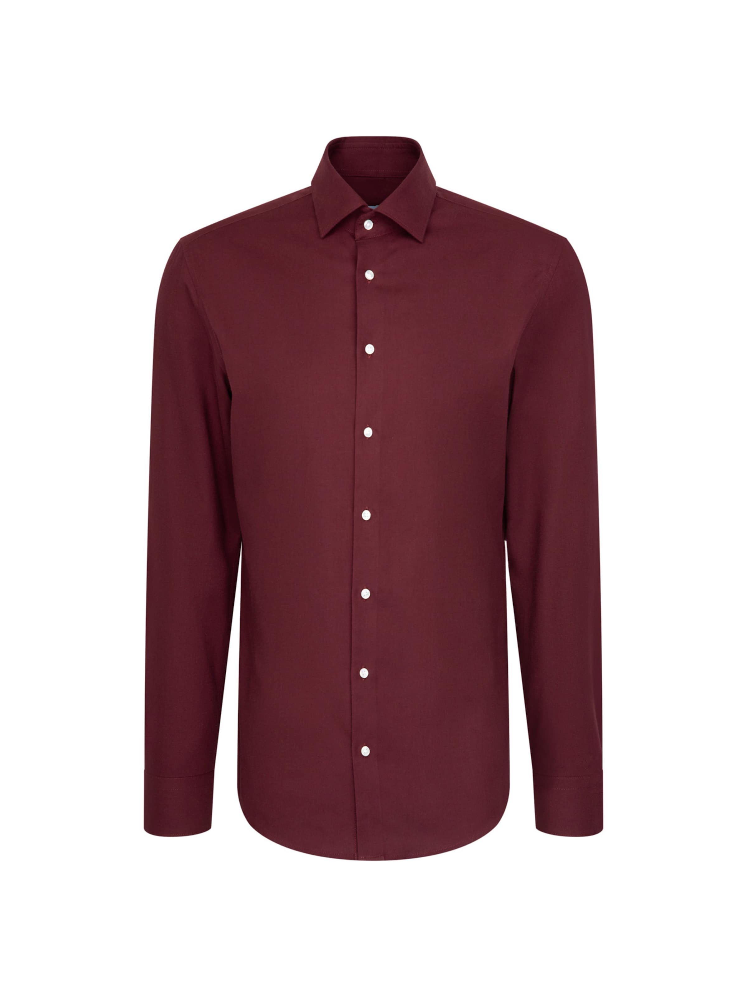 SEIDENSTICKER Business shirt ' Schwarze Rose ' in Red: front