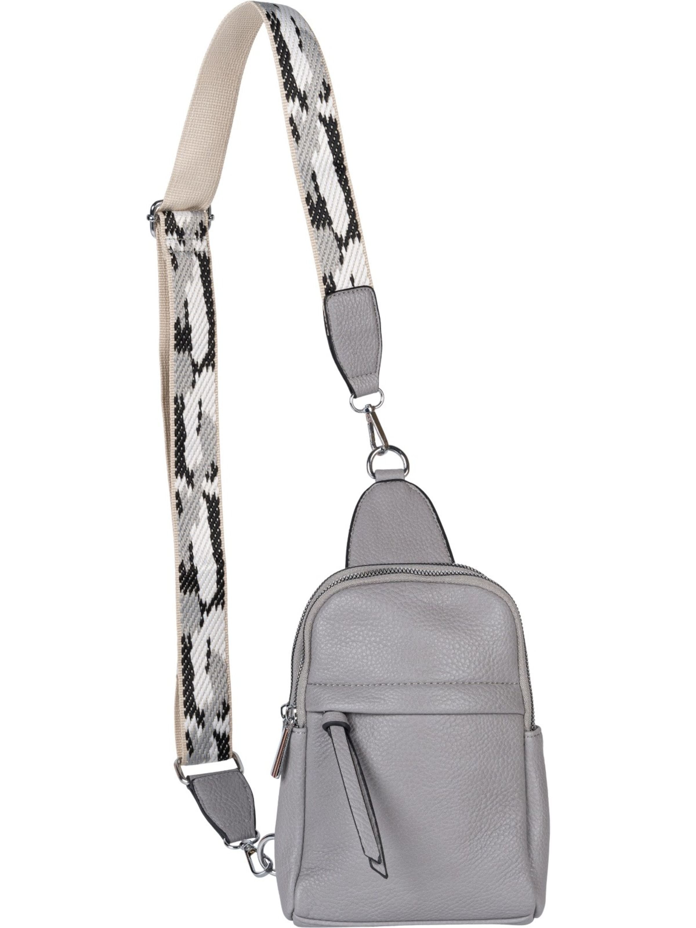 styleBREAKER Umhängetasche 'One Shoulder Rucksack Uni'‌‌ in Grau: Vorderseite